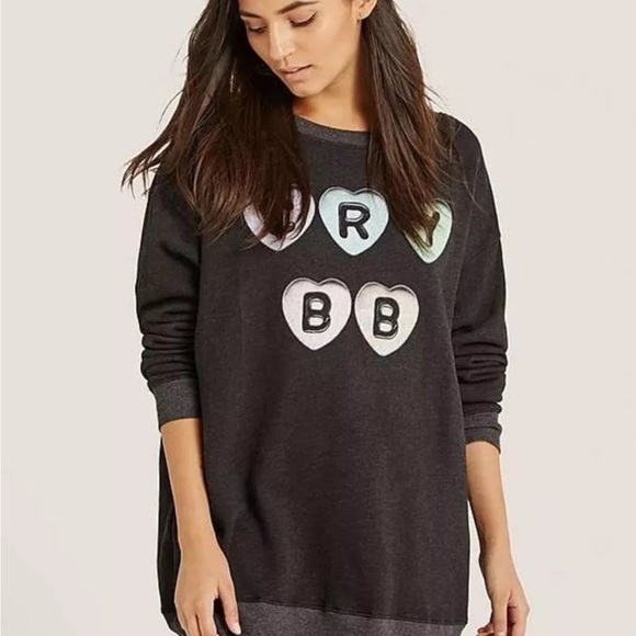Wildfox Cry Baby Roadtripper Graphic Oversized Pullover Sweater Size Large - Picture 1 of 10